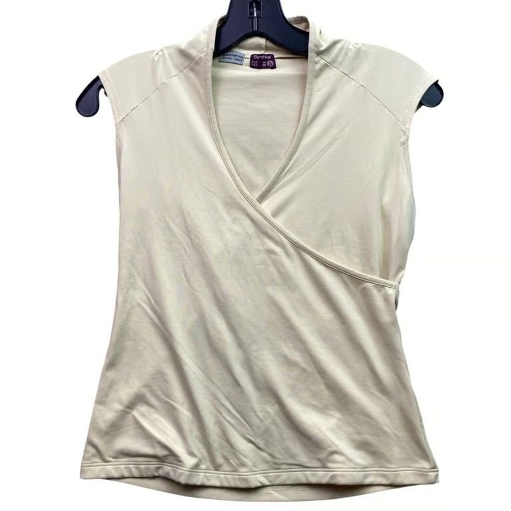 Women's Cream Wrap Top